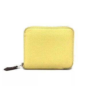 HERMES Azap Compact Silk-In Folded wallet Epsom Multicolore/SilverHardware
